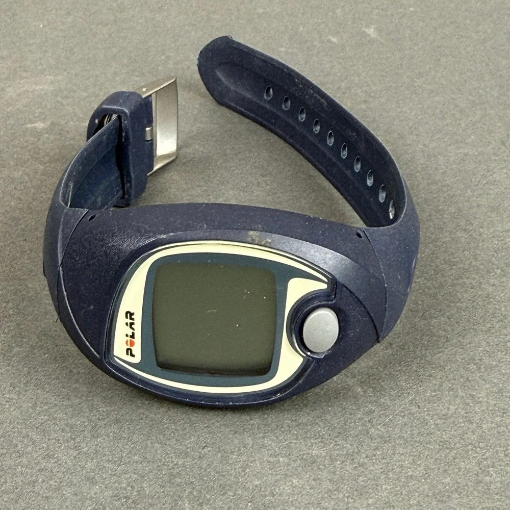 Polar S410 Heart Rate Monitor Watch Blue HRM Running Watch Needs Battery